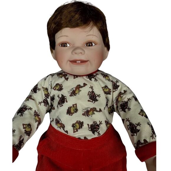 Ashton Drake's Looney Tunes Little Tornado Porcelain Themed Doll Vintage - Picture 5 of 9
